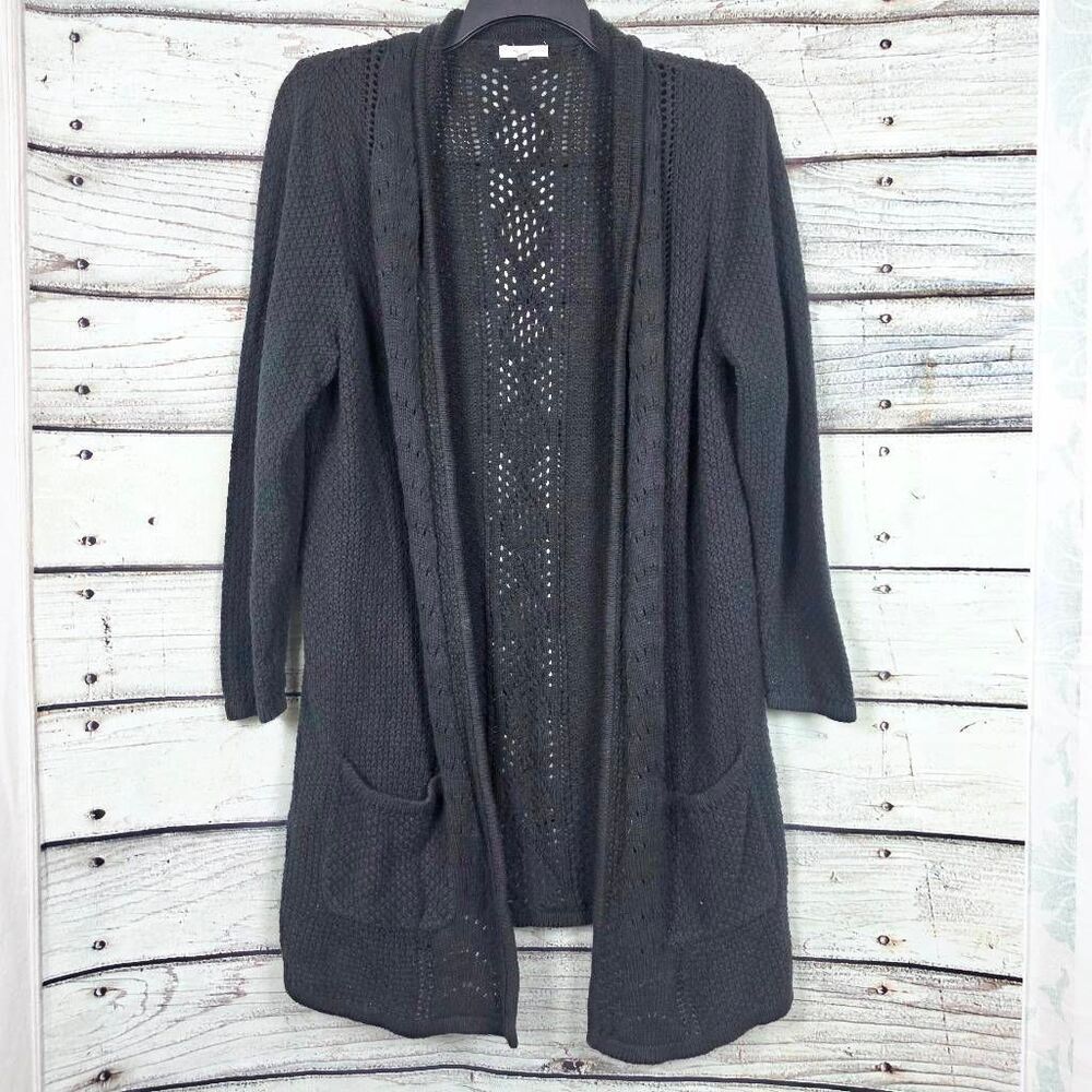 Maurices Open Front Knit Cardigan Black Women’s XL